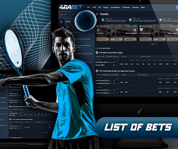 Список ставок на теніси Parik24